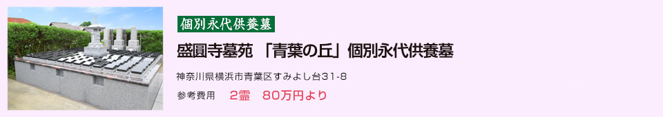 盛圓寺墓苑 「青葉の丘」個別永代供養墓